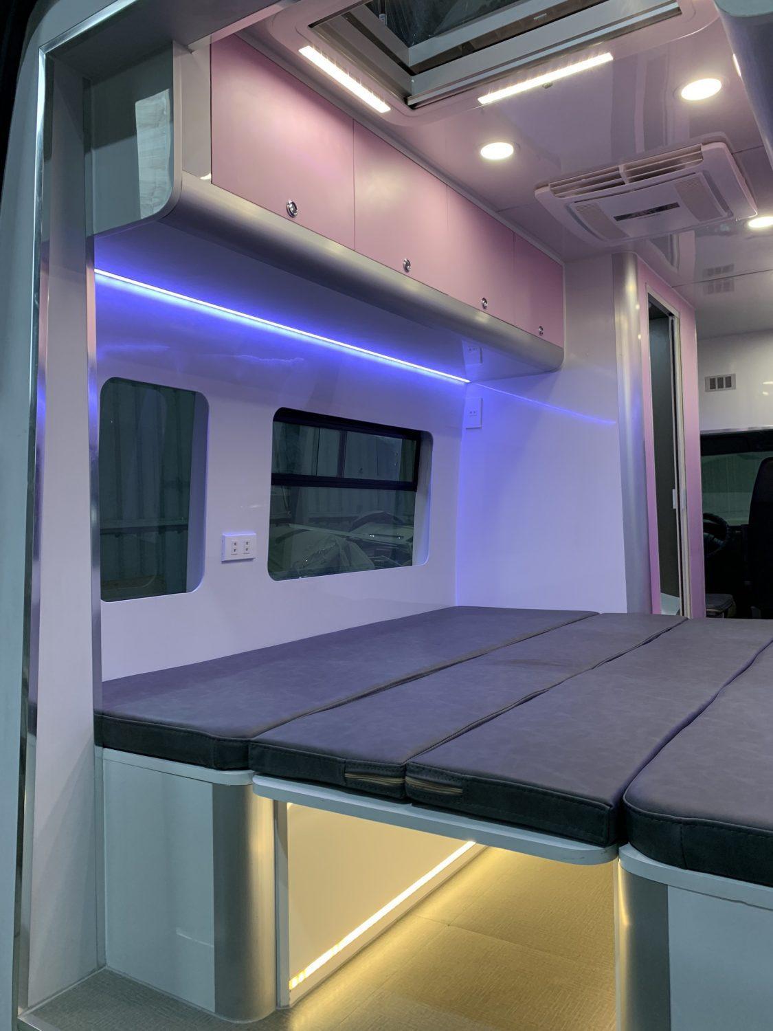 Dịch vụ hoán cải xe nhà di động (Mobihome) chuyên sâu cho gia đình và doanh nghiệp 5 Một dạng gường gấp trên xe Gaz của A Huy TP. Hồ Chí Minh