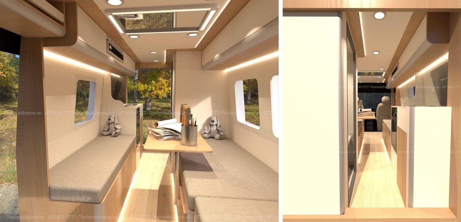 3 Chiếc Ford Transit 16 Chỗ Mobilehome Tại Hà Nội – Thaimobihome Thi Công & Bàn Chuẩn Pháp Lý