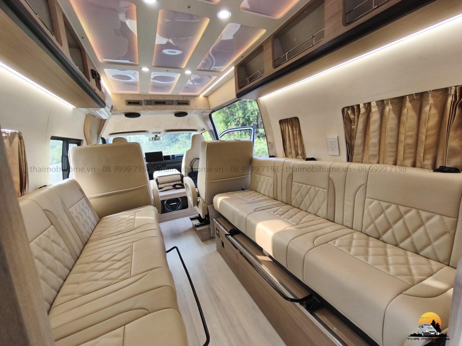 Toyota Hiace mobihome xe nhà lưu động nhỏ gọn dùng cho khảo sát công trình