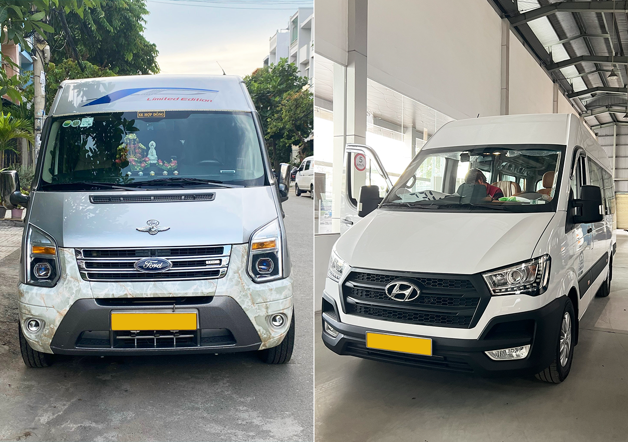 So sánh kích thước thực tế 2 xe tại xưởng Thai MobiHome